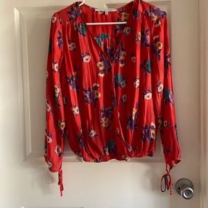 Long sleeve loose floral top